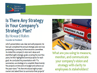 Is There Any Strategy in Your Company’s Strategic Plan?
