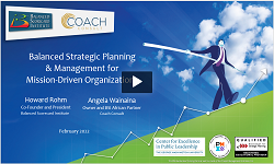 Balanced Strategic Planning and Management for Mission-Driven Organization