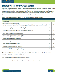 Strategy Test Your Organization